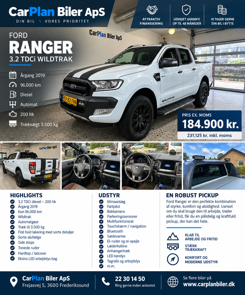 Ford Ranger 3,2 TDCi Db.Kab Wildtrak aut. 4x4 4d