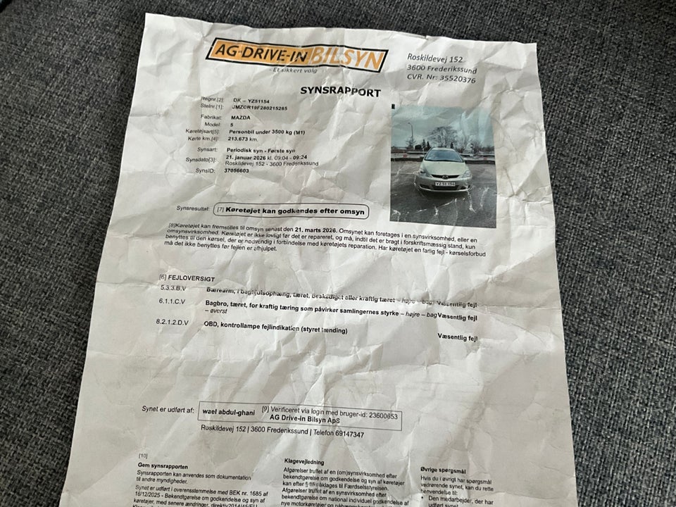 Mazda 5 2,0 Touring 7prs 5d