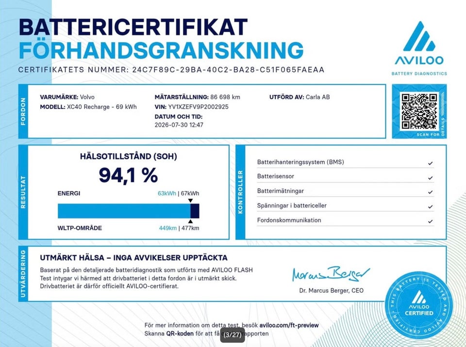Volvo XC40 P6 ReCharge Core 5d