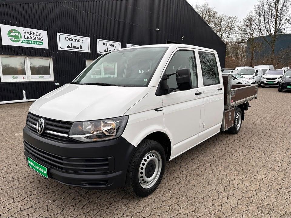 VW Transporter 2,0 TDi 150 Mandskabsvogn m/lad DSG