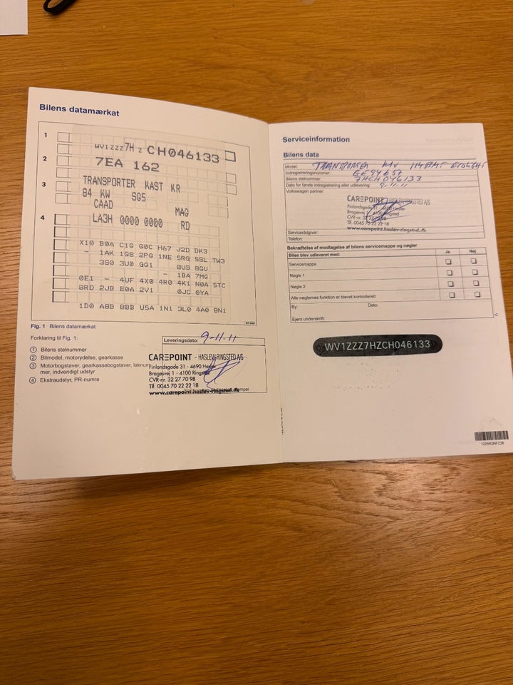 VW Transporter 2,0 TDi 114 Kassevogn kort 4d