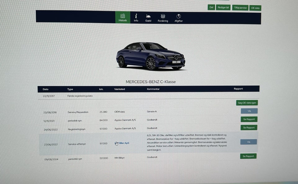 Mercedes C220 d 2,2 AMG Line aut. 4d