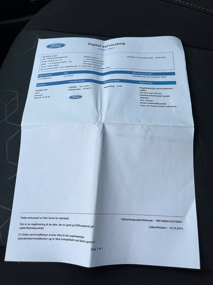 Ford B-MAX 1,0 SCTi 100 Trend Van 5d