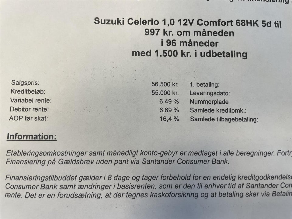Suzuki Celerio 1,0 Comfort 5d