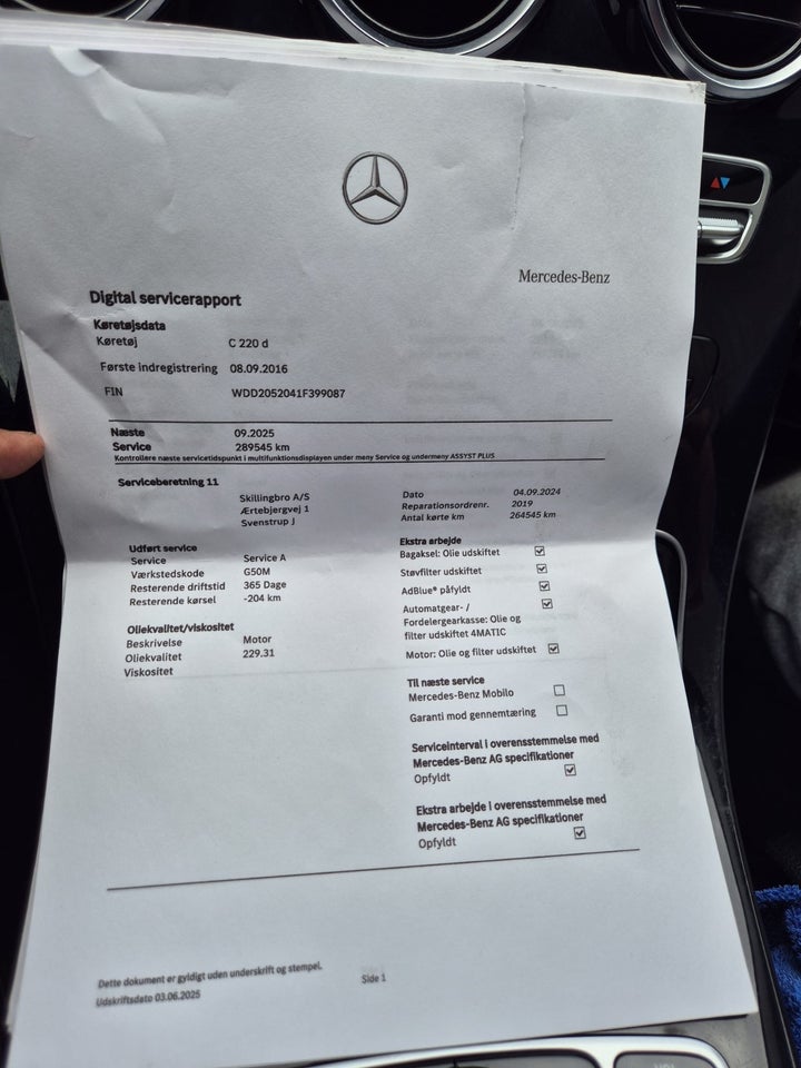 Mercedes C220 d 2,2 stc. aut. 5d